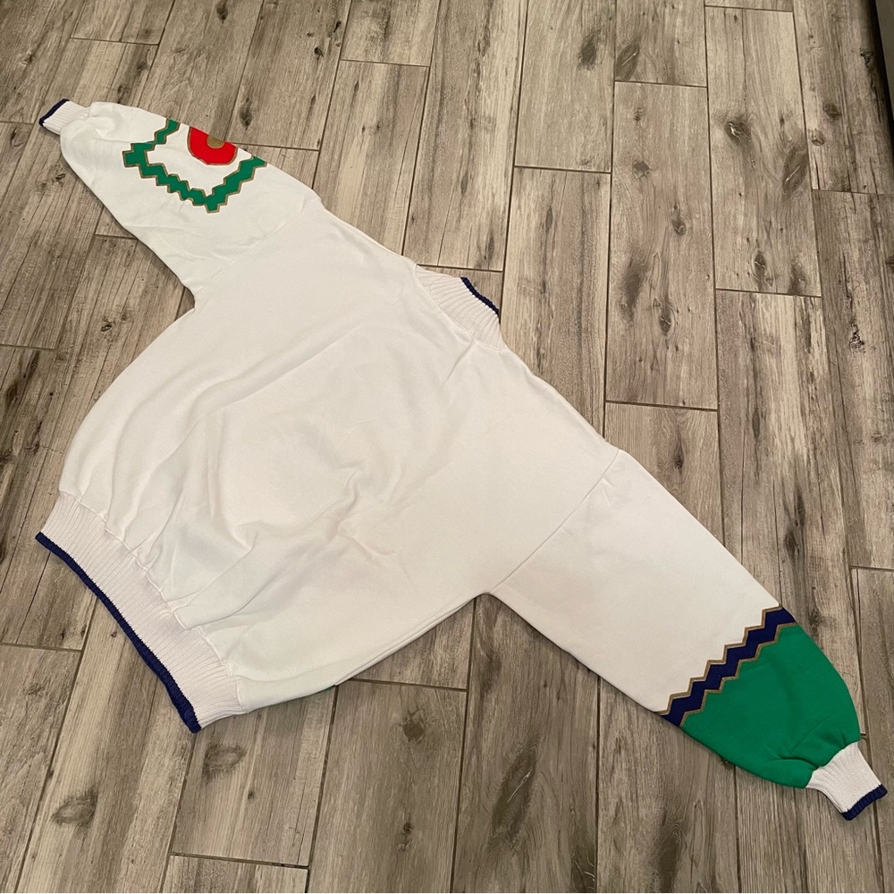 Festive Patchwork Turtleneck Sweater - Multicolor - image 8